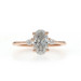 Rose Gold Diamond Engagement Ring - 14k Oval 1.32ctw IGI