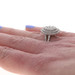 White Gold Diamond Cluster Double Halo Ring 10k Round Brilliant 1.00ctw Teardrop