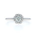 White Gold Diamond Halo Ring - 14k Round Brilliant .33ctw Engagement