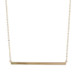 Yellow Gold Bar Pendant Necklace 18 1/2" - 14k Adjustable