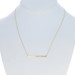 Yellow Gold Bar Pendant Necklace 18 1/2" - 14k Adjustable