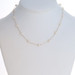 Yellow Gold Cultured Pearl Station Necklace 16" - 14k Flat Cable Chain