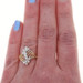 Yellow Gold Diamond Cluster Bypass Ring - 14k Round .50ctw Floral Lattice