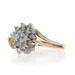 Yellow Gold Diamond Cluster Cocktail Bypass Ring - 10k Round .50ctw Floral