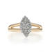 Yellow Gold Diamond Cluster Ring - 10k Round Brilliant .18ctw