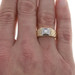 Yellow Gold Diamond Solitaire Men's Ring - 14k Round .27ct Diagonal Stripes