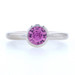 Palladium Pink Sapphire Solitaire Ring Round 1.40ct Engagement Size 6 3/4