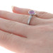 Palladium Pink Sapphire Solitaire Ring Round 1.40ct Engagement Size 6 3/4