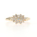 Yellow Gold Diamond Cluster Ring 14k Round Brilliant .50ctw