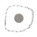 White Gold Dia Lab-Created Sapph Art Deco Link Bracelet 6 1/2" - 18k Euro .51ctw