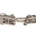White Gold Dia Lab-Created Sapph Art Deco Link Bracelet 6 1/2" - 18k Euro .51ctw