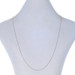 White Gold Diamond Cut Cable Chain Necklace - 14k Adjustable Italy