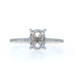 White Gold Diamond Semi-Mount Hidden Halo Engagement Ring - 14k .33ctw