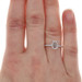 White Gold Diamond Semi-Mount Hidden Halo Engagement Ring - 14k .33ctw