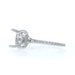 White Gold Diamond Semi-Mount Hidden Halo Engagement Ring - 14k .33ctw