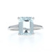 White Gold Aquamarine Cocktail Solitaire Ring - 14k Emerald 3.00ct