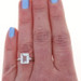 White Gold Aquamarine Cocktail Solitaire Ring - 14k Emerald 3.00ct
