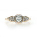 Yellow Gold Diamond Art Deco Engagement Ring - 14k European .36ctw