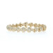 Yellow Gold Diamond Ribbon Link Bracelet 7" - 14k Round & Baguette 4.00ctw