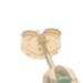 Yellow Gold Emerald Stud Earrings - 14k Round .60ctw Pierced