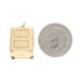 Yellow Gold Freestanding Floor Safe Charm - 14k Security Valuables Opens