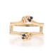 Yellow Gold Sapphire Enhancer Wedding Band - 14k Round Cut Wrap Jacket Ring