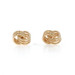 Yellow Gold Triple Circle Link Stud Earrings - 14k Pierced