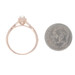Rose Gold Diamond Halo Engagement Ring - 14k Pear .55ctw