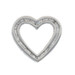 White Gold Diamond Heart Pendant - 14k Baguette .25ctw Love
