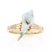 Yellow Gold Diamond Victorian Calla Lily Solitaire Ring 14k Mine Antique Sz6 1/2