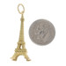 Yellow Gold Eiffel Tower Charm - 18k Paris, France Landmark