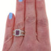 Yellow Gold Ruby Diamond Halo Ring - 14k Emerald Cut 1.25ctw Lattice