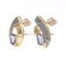 Yellow Gold Tanzanite Diamond Teardrop Stud Earrings & Pendant 14k Oval .96ctw