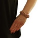 Rose Gold Woven Braided Cord Bracelet 6 3/4" - 14k Stretch