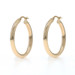 Yellow Gold Hoop Earrings Round 14k Pierced