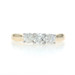Yellow Gold Diamond Three-Stone Engagement Ring - 14k Rnd Brilliant Cut 1.00ctw