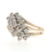 Yellow Gold Diamond Cluster Cocktail Bypass Ring - 14k Rd 1.00ctw Waterfall