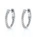 White Gold Diamond Inside-Out Hoop Earrings 14k Round Brilliant .50ctw Pierced