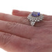 White Gold Tanzanite Diamond Halo Ring - 18k Oval 6.13ctw Floral
