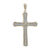 Yellow Gold Diamond Cross Pendant - 10k Round Brilliant .50ctw Faith