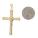 Yellow Gold Diamond Cross Pendant - 10k Round Brilliant .50ctw Faith