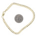 Yellow Gold Diamond Cut Curb Chain Unisex Bracelet 7 1/4" - 10k