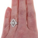 White Gold Diamond Solitaire Ring - 10k Single Cut Lace Star