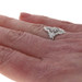 White Gold Diamond Solitaire Ring - 10k Single Cut Lace Star