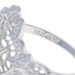White Gold Diamond Solitaire Ring - 10k Single Cut Lace Star