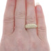 Yellow Gold Diamond Cluster Band - 18k Single .33ctw Quilted Lattice Ring