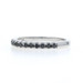White Gold Black Diamond Wedding Band - 10k Round Brilliant .26ctw Ring Treated
