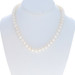 White Gold Cultured Pearl Diamond Knotted Strand Necklace 18" - 14k Beads