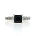 White Gold Sapphire Diamond Ring - 14k Square 1.40ctw