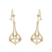 Yellow Gold Akoya Pearl Dangle Earrings - 14k Beads Pierced